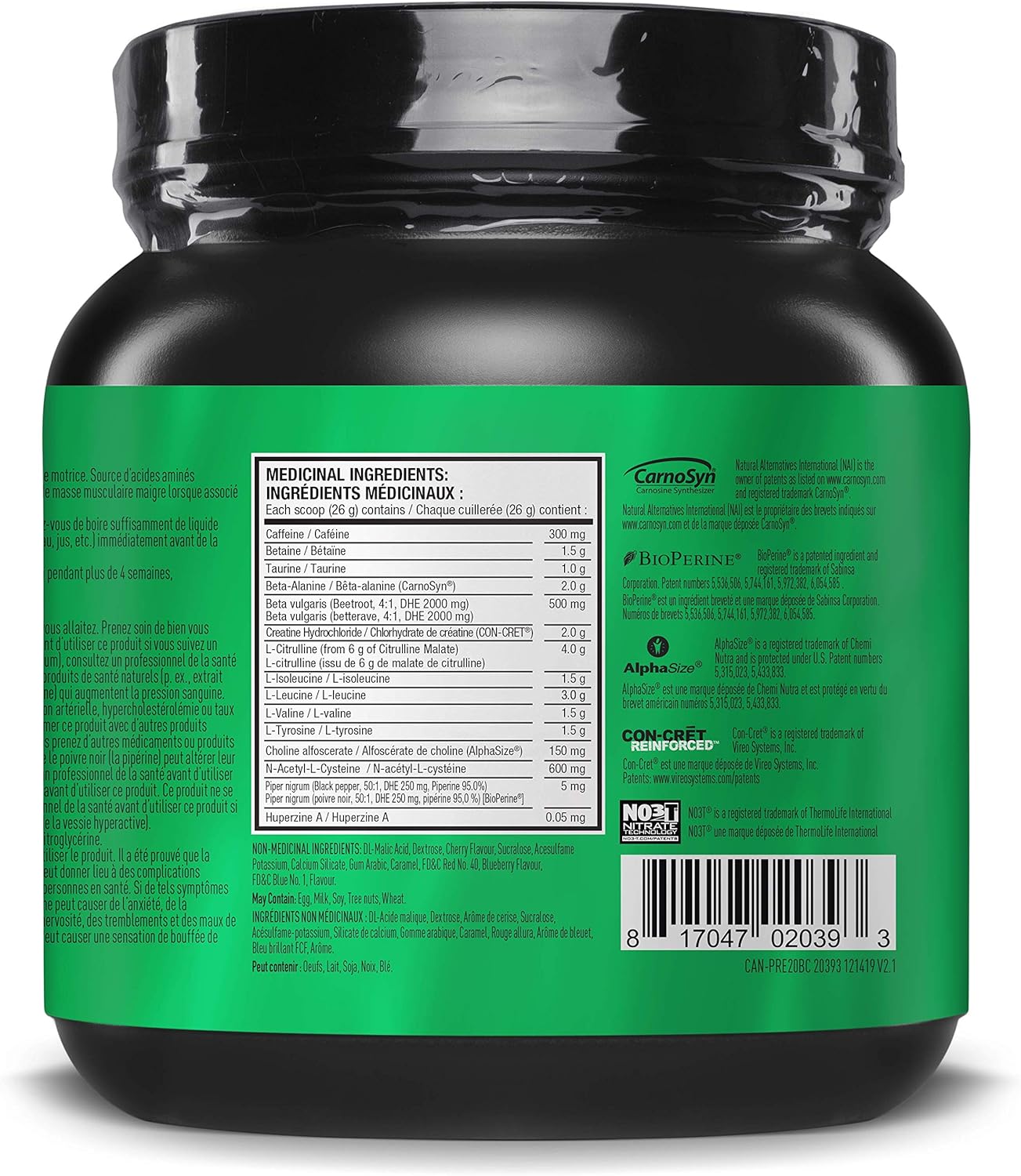 Jym Supplements Pre Jym Black Cherry 20 Servings - 520g