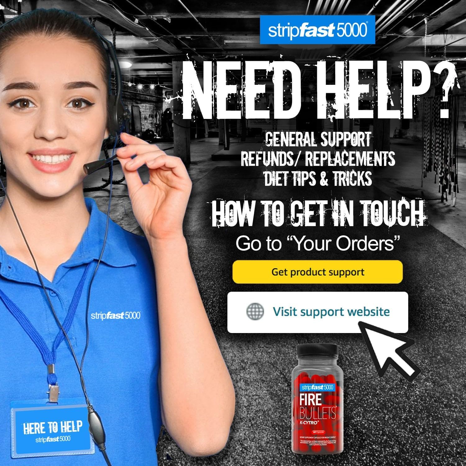 K-CYTRO Fire Bullets Stripfast5000 for Women and Men - Energy Booster Supplement