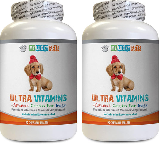 K9 Power Immune Dog Vitamins - Veterinarian Recommended Support for Hair, Skin, Eyes, Bones - Dog Vitamin Chews - 2 Bottles (180 Treats)