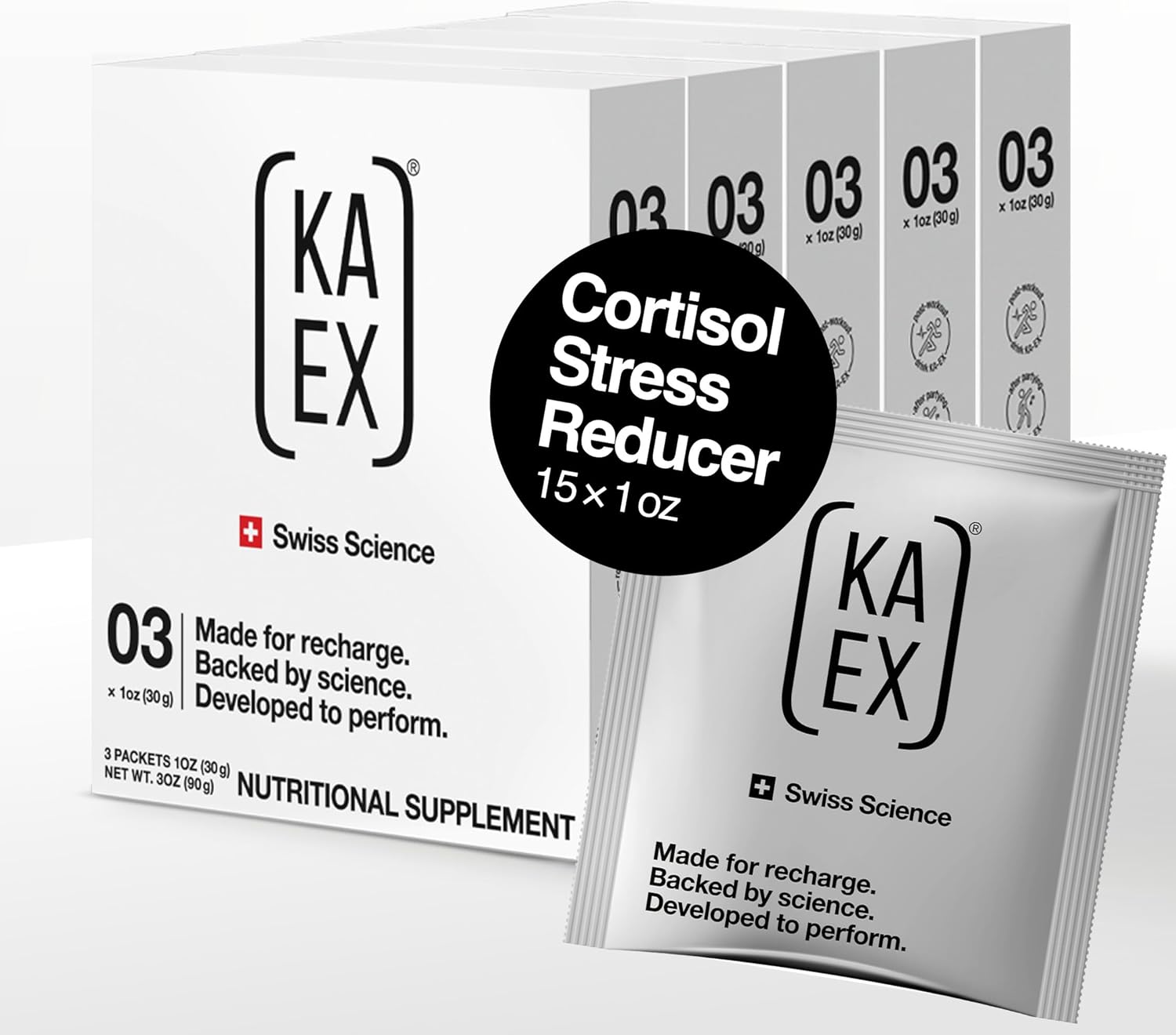 KA EX Cortisol Stress Reducer | Proven Post-Workout Recovery Boost | Trusted by Elite Athletes | Swiss Vegan Formula