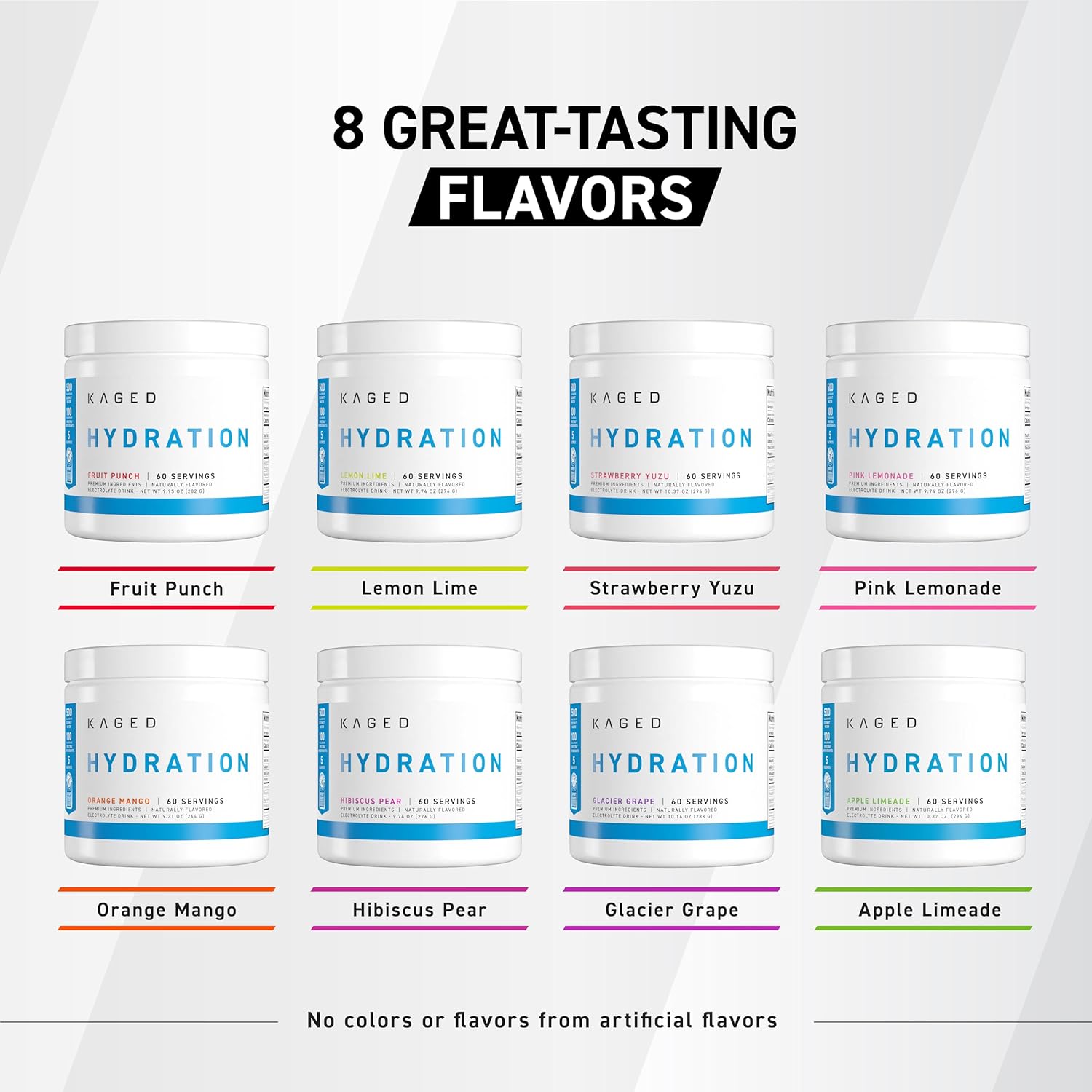 Kaged Electrolyte Hydration Powder - Hydracharge Fruit Punch, Sports Drink for Pre, Post, Intra Workout, 60 Servings