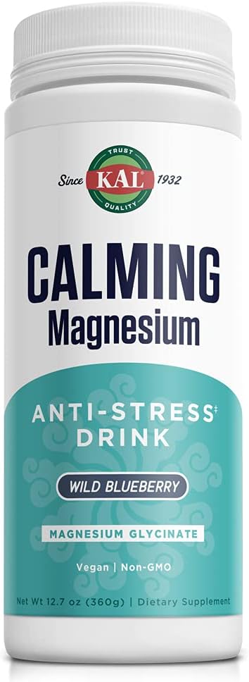 KAL Calming Magnesium Drink with 325mg Mag Glycinate for Relaxation Support - 12.7oz, 80 Servings