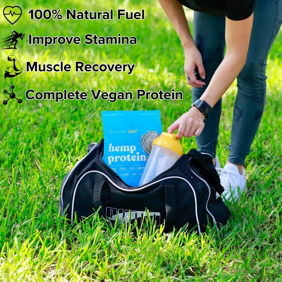 Kannabumetabolism boosterProtein Powder: 20G Plant-Based Protein, Natural Fiber, Iron, Potassium, Magnesium, Omega 3 6 9, Superfood - Vegan, Gluten-Free, Kosher, Keto - 14.8 oz (Pack of 2)