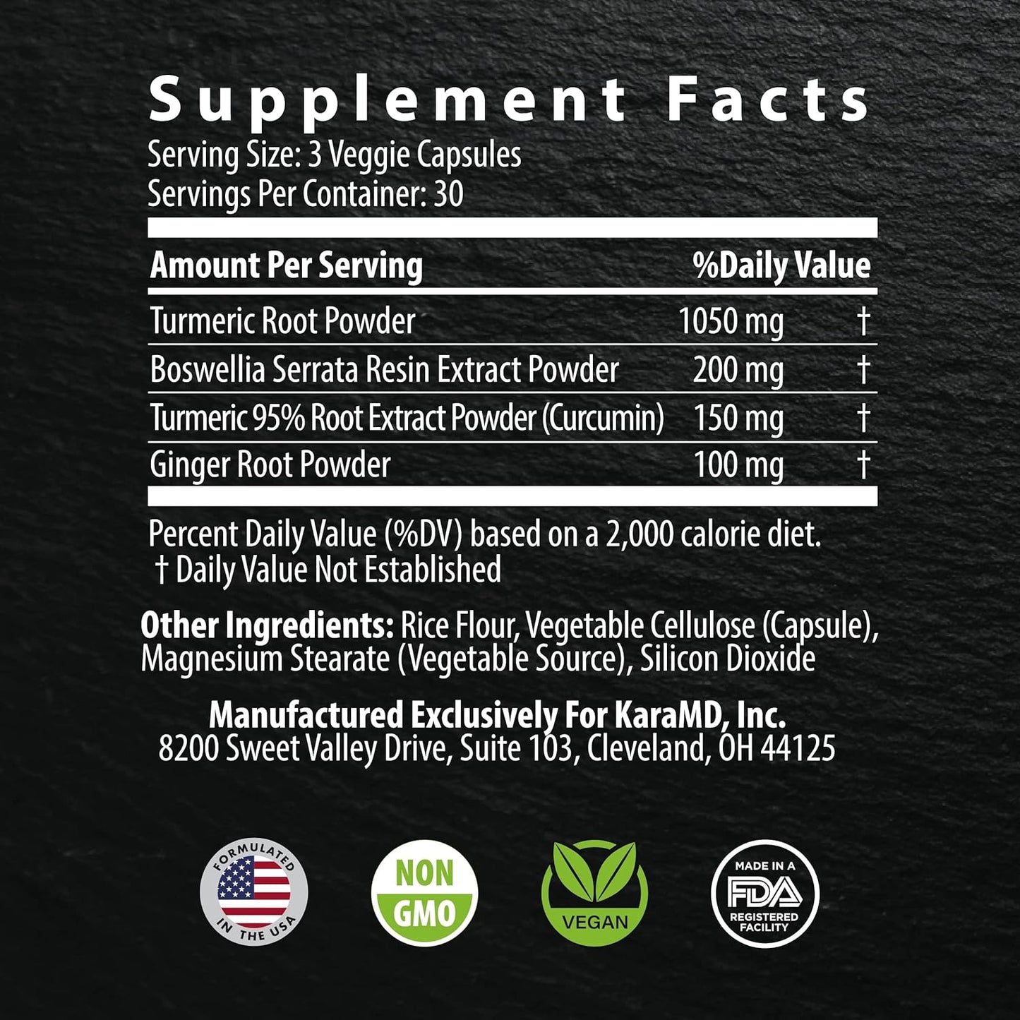 KaraMD Comfort Guard X24 Joint Support Supplement with Turmeric, Boswellia, and Ginger - Ease Muscle Discomfort and Stiff Joints - Non-GMO, Gluten-Free, Vegan - 120 Servings