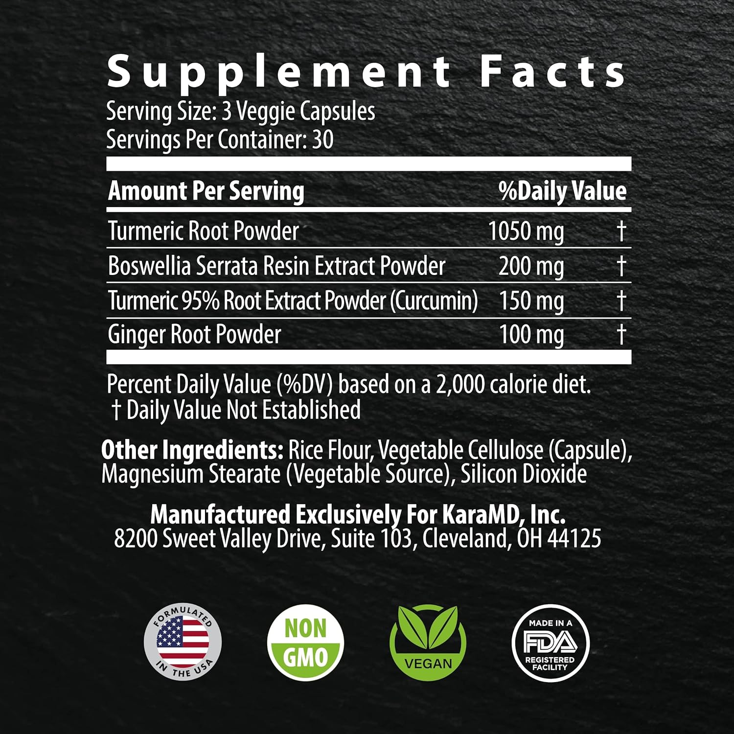 KaraMD Comfort Guard X24 Joint Support Supplement with Turmeric, Boswellia, and Ginger - Ease Muscle Discomfort and Stiff Joints - Non-GMO, Gluten-Free, Vegan - 120 Servings