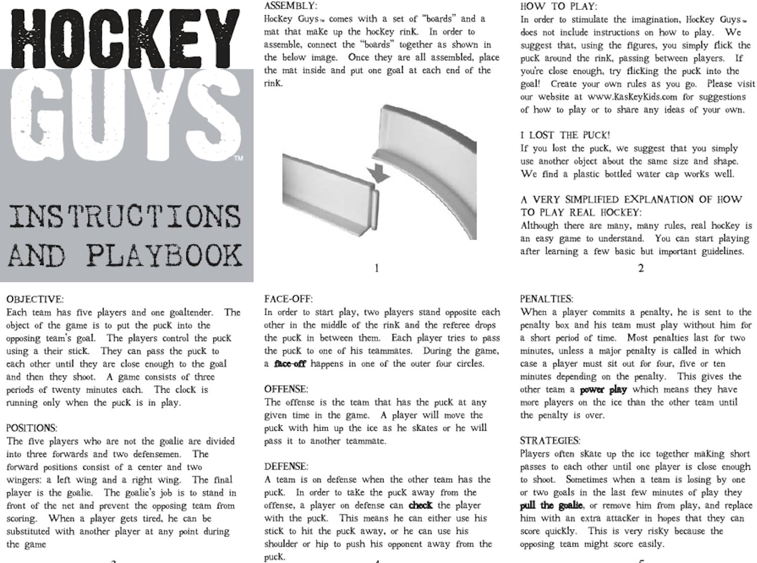 Kaskey Kids Hockey Guys Blue/Yellow Team Set Encourages Creative Play - Includes 2 Teams & Accessories - 25 Pieces