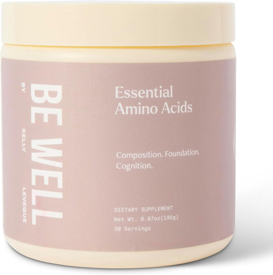 Kelly LeVeque's Be Well Essential Amino Acids Powder Supplement - Plant-Based and Unflavored (6.87oz)