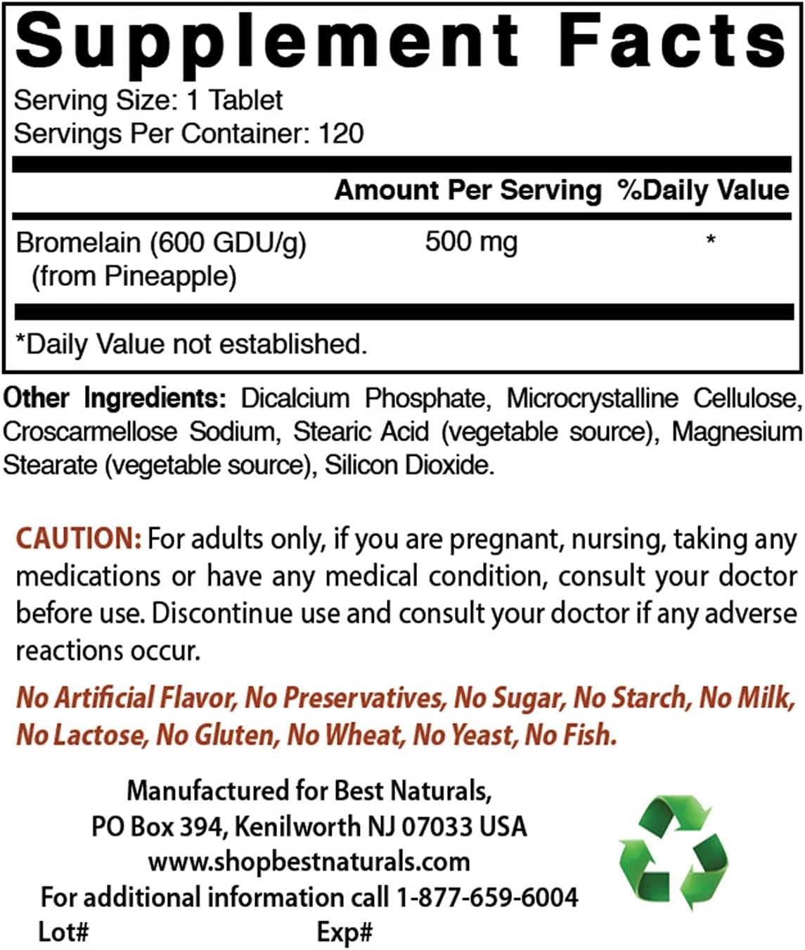 Kelp Supplement 150 Mcg with Bromelain 500 mg for Digestive Health and Thyroid Support