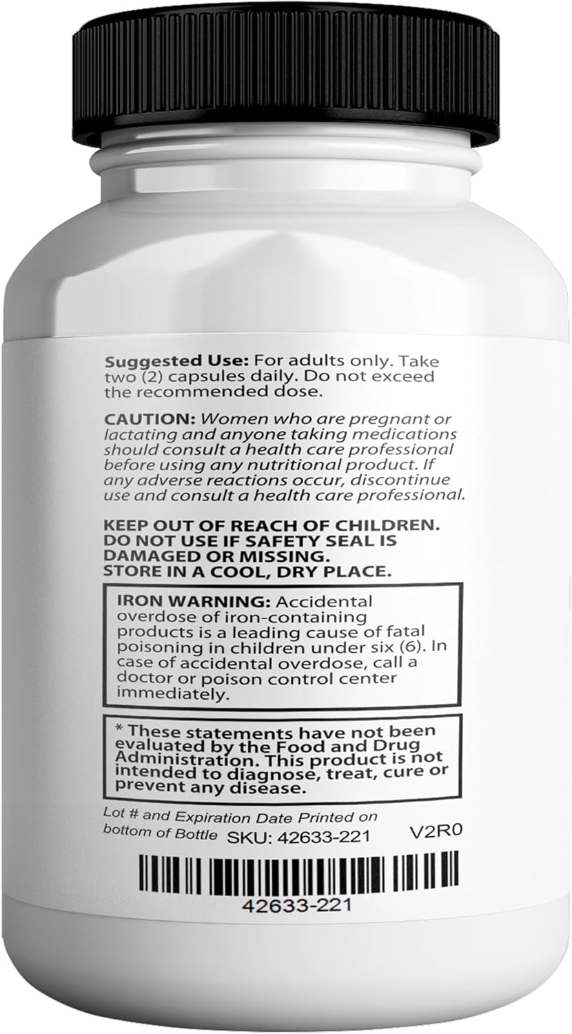 Kerassentials Max Supplement - Hair, Skin & Nails Support | Biotin, Calcium, Magnesium, Folate & Herbal Blend | Premium Formula | 60 Capsules, Vegan & Gluten-Free