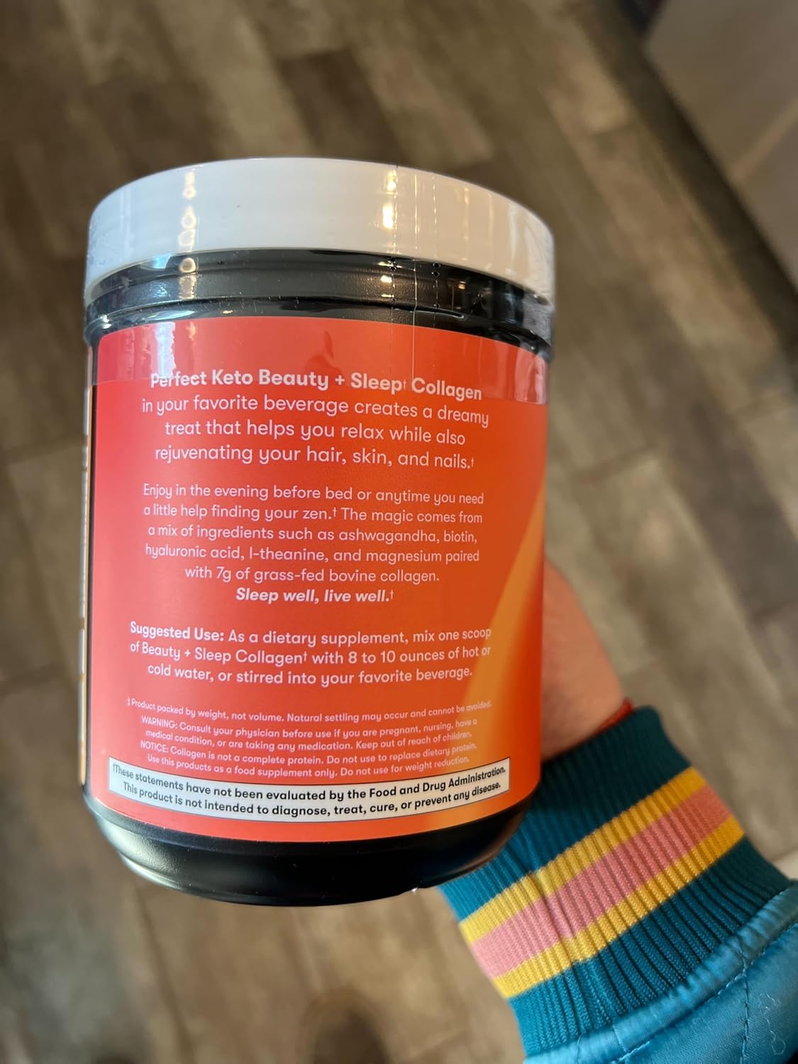 Keto Beauty & Sleep Collagen Protein Powder with Ashwagandha, Magnesium, Biotin, Hyaluronic Acid, L Theanine for Hair, Skin, Nails & Relaxation - Turmeric Coconut Latte Flavor