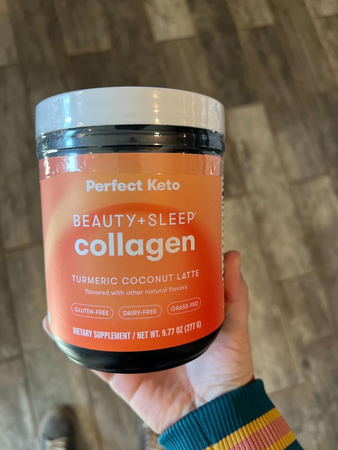 Keto Beauty & Sleep Collagen Protein Powder with Ashwagandha, Magnesium, Biotin, Hyaluronic Acid, L Theanine for Hair, Skin, Nails & Relaxation - Turmeric Coconut Latte Flavor