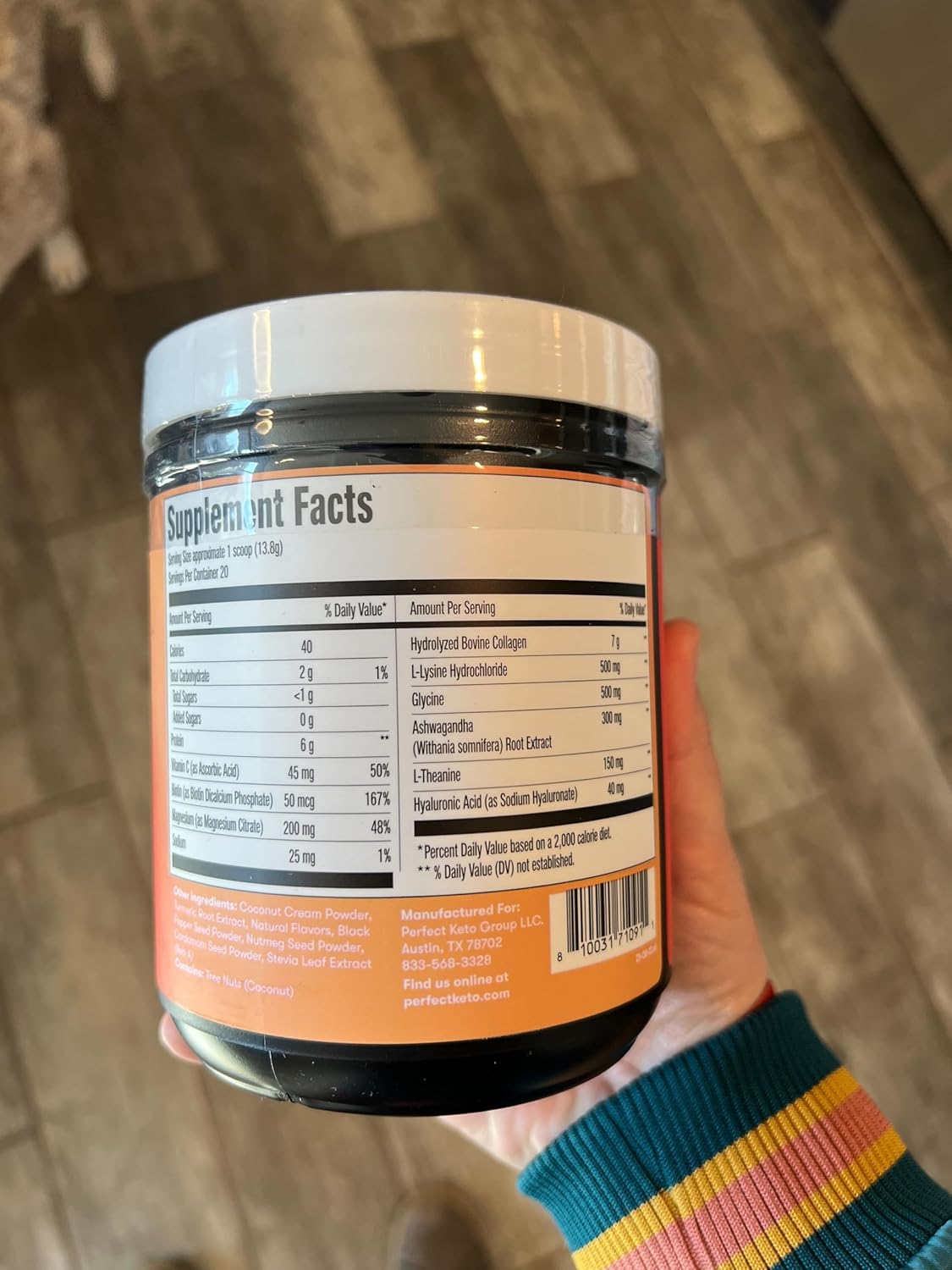 Keto Beauty & Sleep Collagen Protein Powder with Ashwagandha, Magnesium, Biotin, Hyaluronic Acid, L Theanine for Hair, Skin, Nails & Relaxation - Turmeric Coconut Latte Flavor