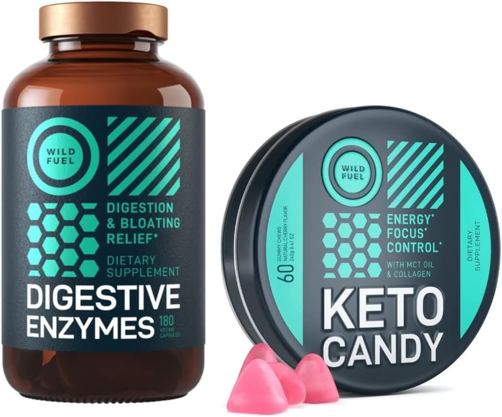 Keto Candy Bundle with MCT Oil, Collagen, Digestive Enzymes, Probiotic, Prebiotic - WILD FUEL