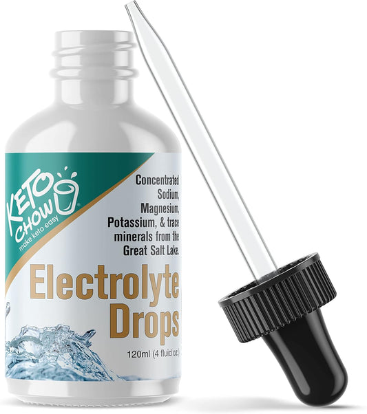 Keto Chow Electrolyte Hydration Drops for Keto Diets & Fasting - Immune Support - Paleo - 4 fl oz