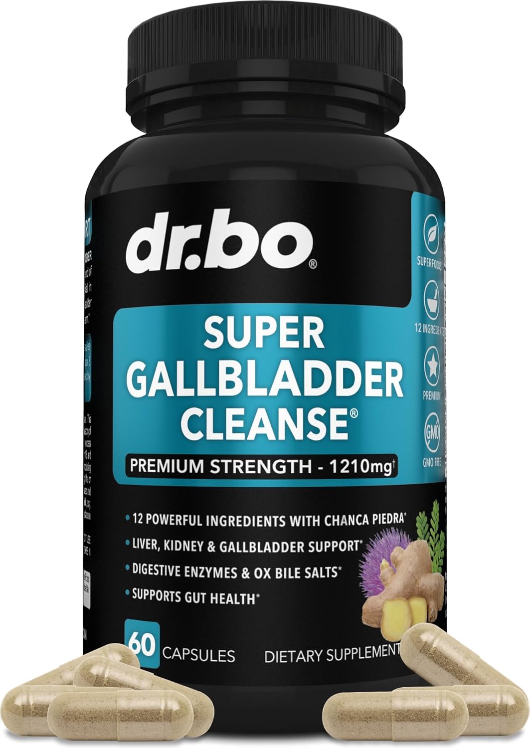 Keto Gallbladder Support Supplement with Digestive Enzymes, Ox Bile, Chanca Piedra, Betaine HCL - Gallstone Dissolver & Liver Detox Formula