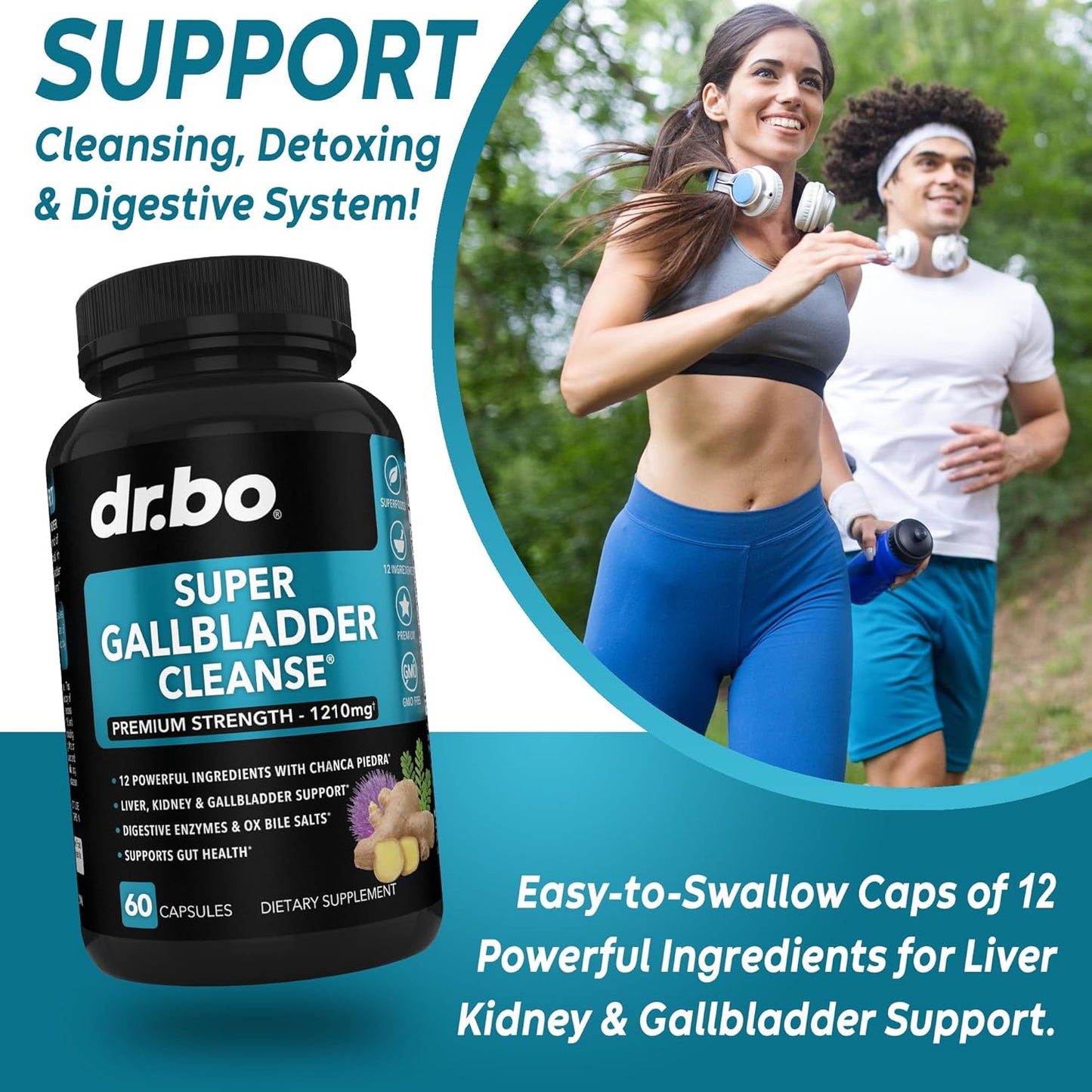 Keto Gallbladder Support Supplement with Digestive Enzymes, Ox Bile, Chanca Piedra, Betaine HCL - Gallstone Dissolver & Liver Detox Formula