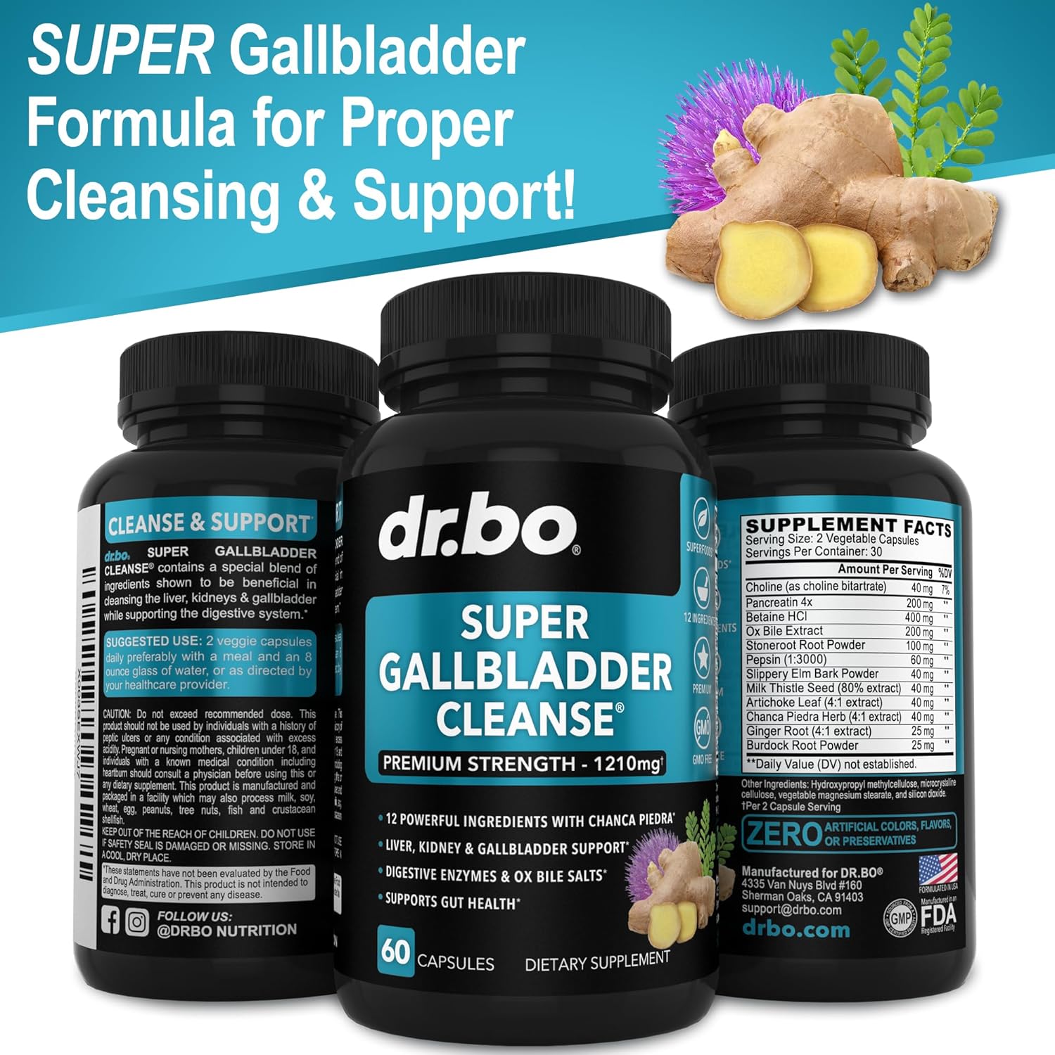 Keto Gallbladder Support Supplement with Digestive Enzymes, Ox Bile, Chanca Piedra, Betaine HCL - Gallstone Dissolver & Liver Detox Formula