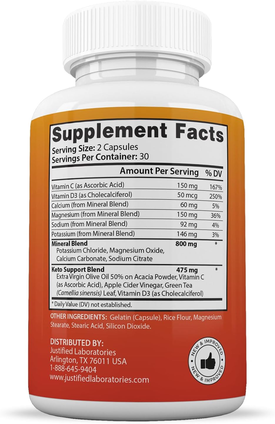 Keto GT Keto Pills 1275MG - 2 Pack with ACV, Olive Oil & Green Tea - 120 Capsules