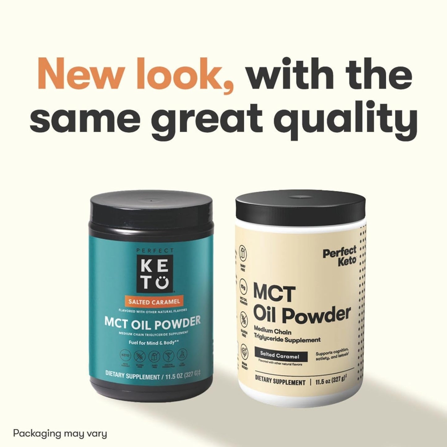 Keto MCT Oil Powder for Coffee & Smoothies, Salted Caramel Flavor - 30 Servings