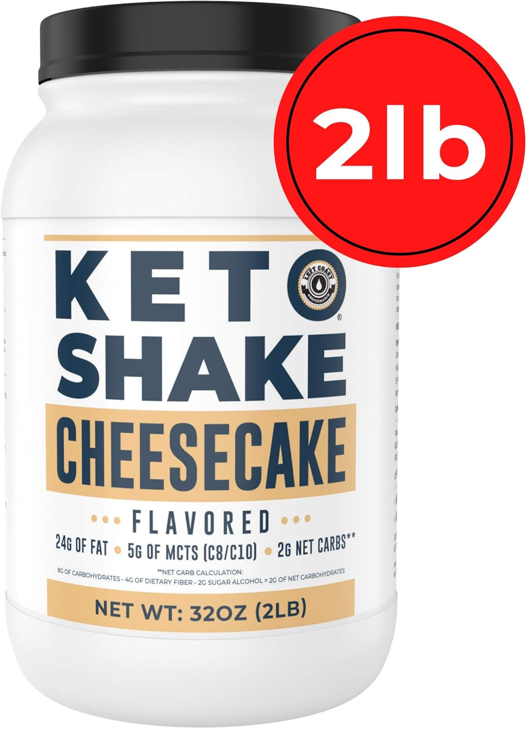Keto MCT Powder with Collagen for Meal Replacement & Keto Cheesecake Flavor