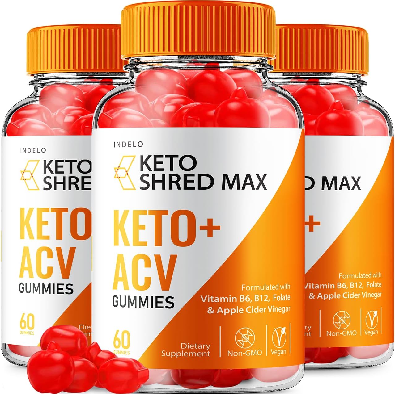 Keto Shred Max ACV Gummies - Reviews for Weight Management with B12 - 180 Gummies
