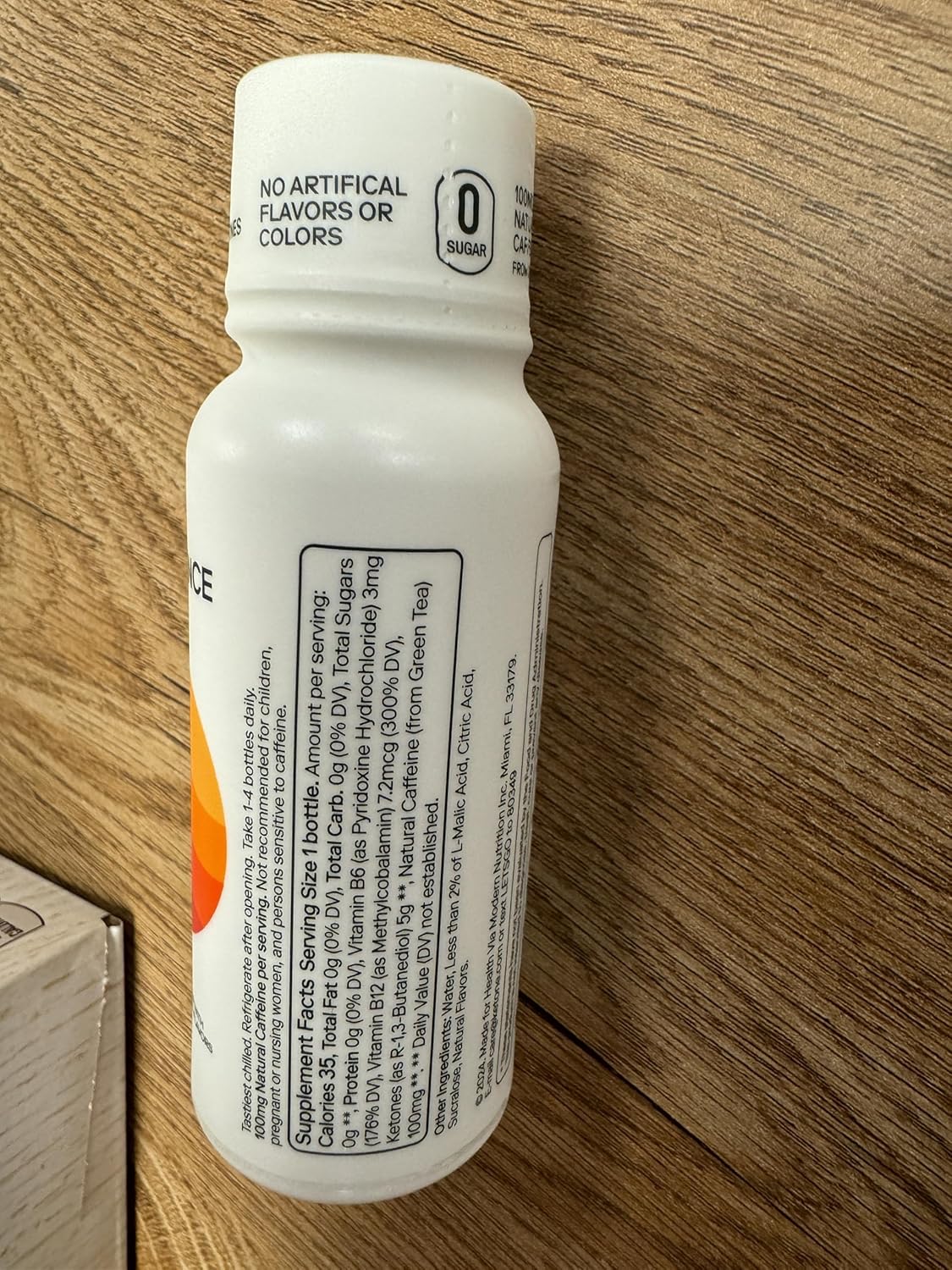 Ketone-IQ Energy Shots with Green Tea Caffeine, Exogenous Ketones, and B Vitamins - 24 Pack Fast-Acting Caffeine Shots