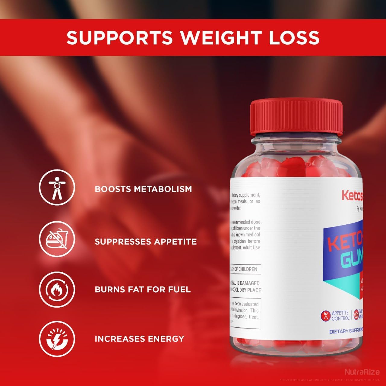 Ketosophy Keto + ACV Gummies Pack - Advanced Slimming Formula Supplement with Apple Cider Vinegar and Folic Acid - NutraRize 120 Gummies