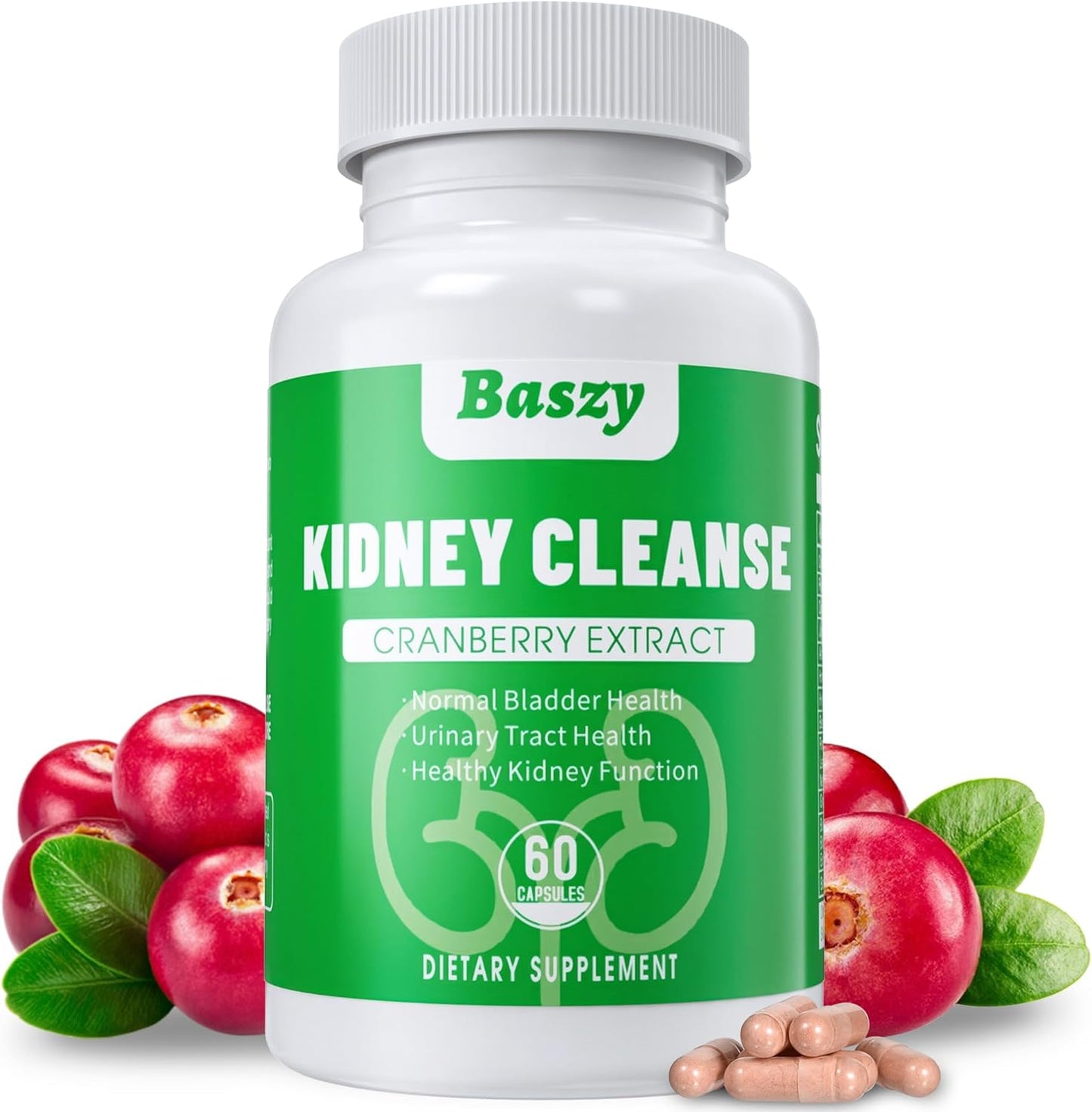 Kidney Cleanse Detox & Repair Supplement with Cranberry Extract - 22-in-1 Formula for Kidney Health and Bladder Support