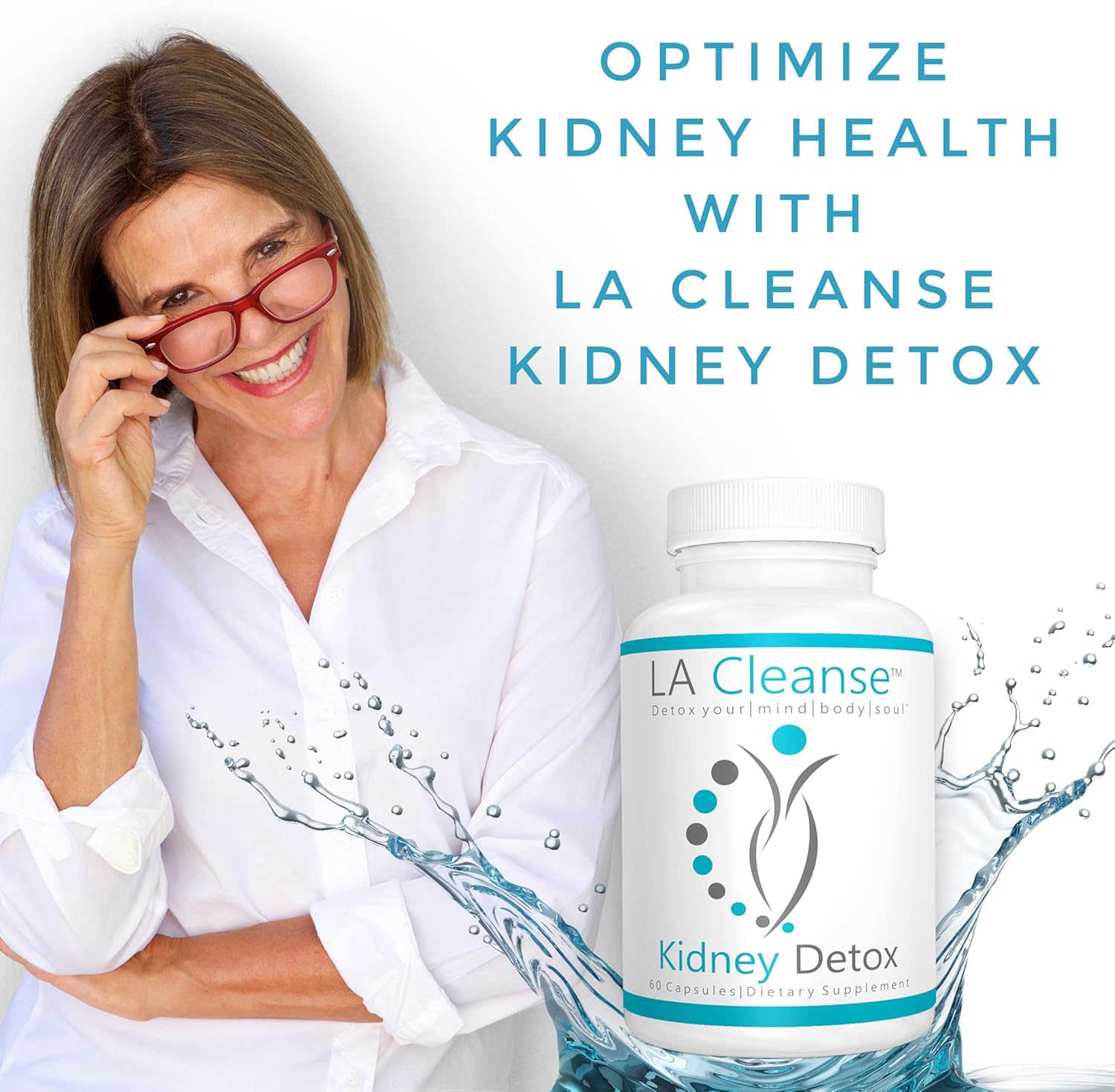 Kidney Cleanse Supplement - 60 Capsules - 200mg Cranberry Extract with Astragalus Root, Uva Ursi, & Chanca Piedra for Urinary Health & Detox