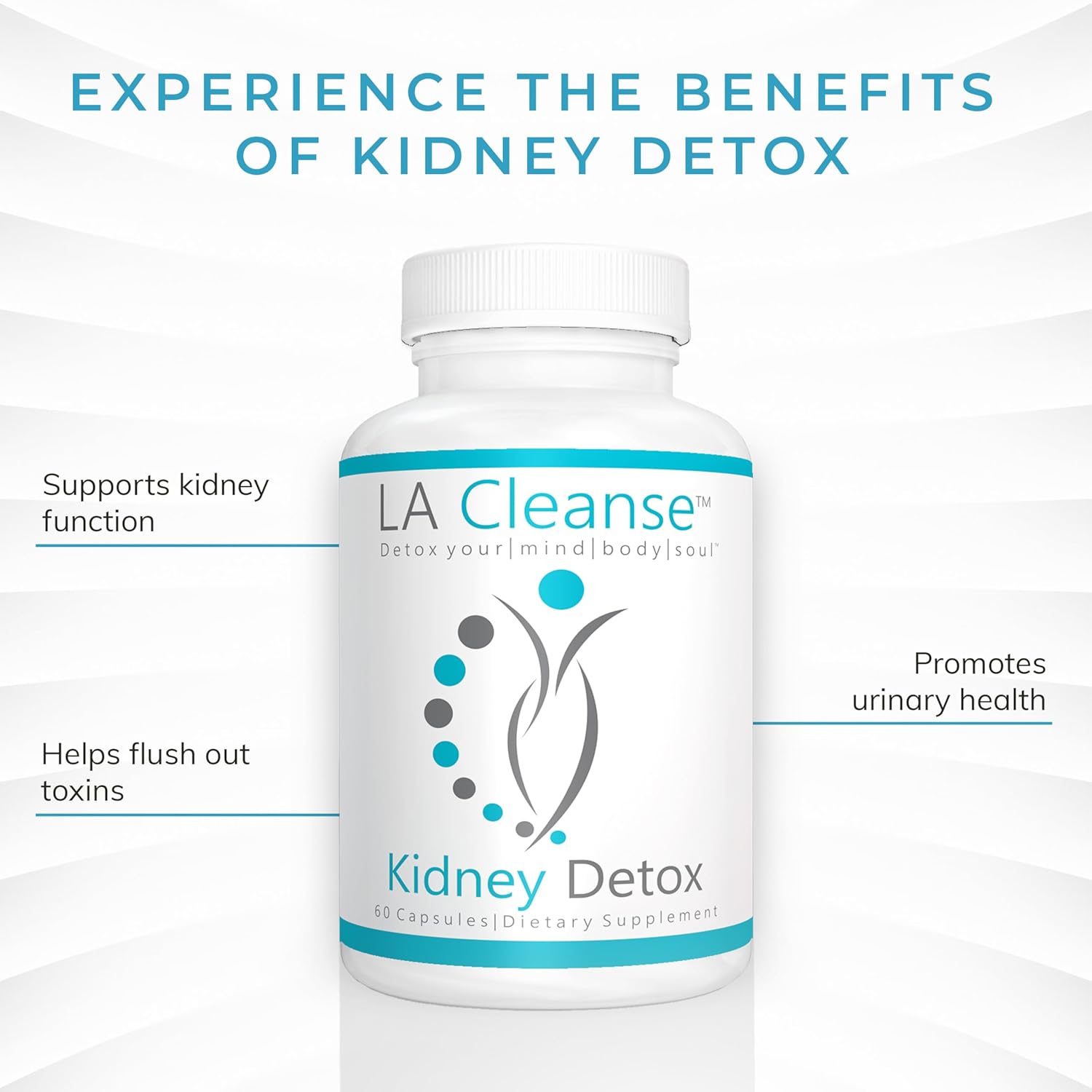 Kidney Cleanse Supplement - 60 Capsules - 200mg Cranberry Extract with Astragalus Root, Uva Ursi, & Chanca Piedra for Urinary Health & Detox