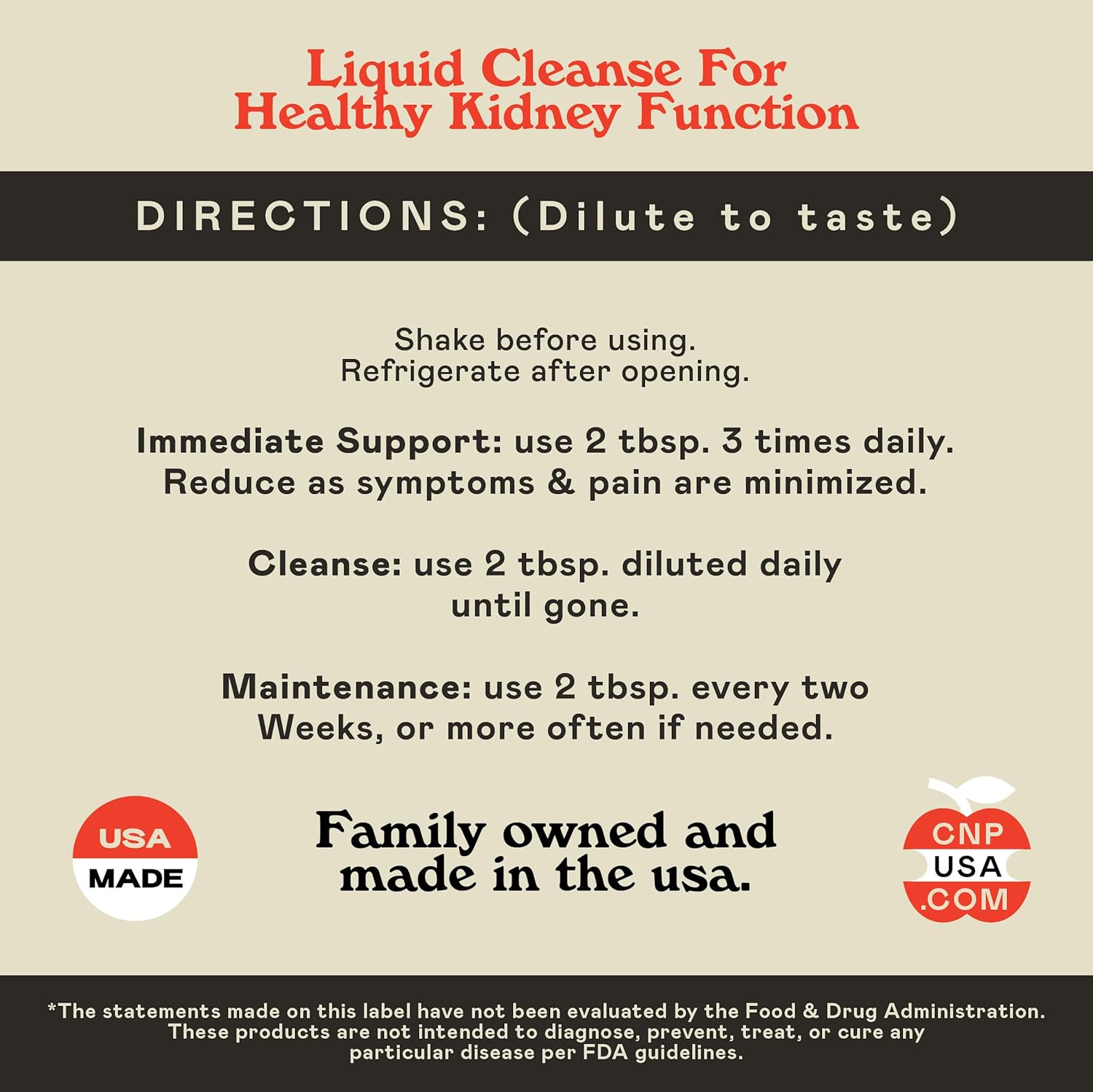 Kidney Complete Liquid Dietary Supplement with Apple Cider Vinegar - Natural Support for Kidney Health, Cleanse, and Detox