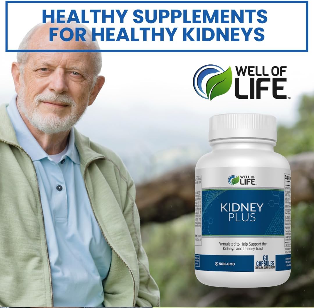 Kidney Plus 600mg Capsules with Cranberry Extract, Astragalus Root, Java Tea-Leaf & Antioxidants for Healthy Kidney Function & Urinary Tract Wellness, 60 Count