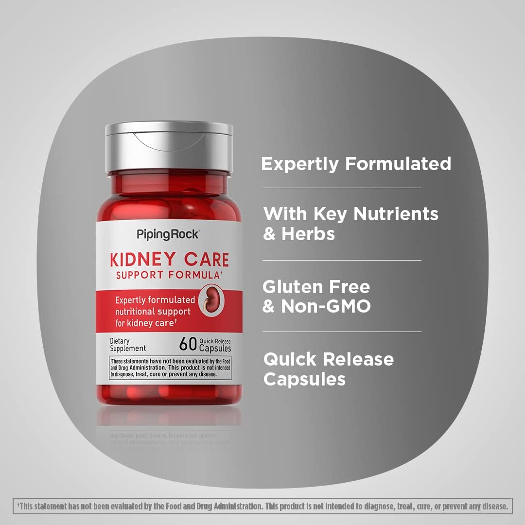 Kidney Restore Supplement for Men and Women - 60 Capsules - Kidney Care Formula - Non-GMO, Gluten Free