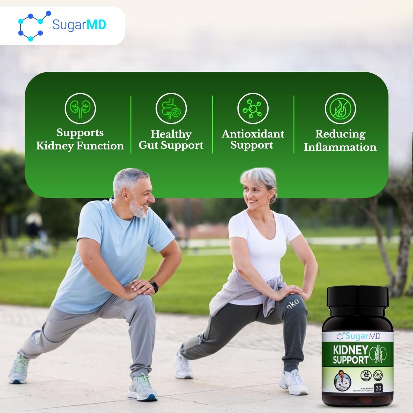 Kidney Support Formula Capsules - Natural Supplement for Healthy Kidney Function - Non-GMO & Gluten Free - 30-Day Supply