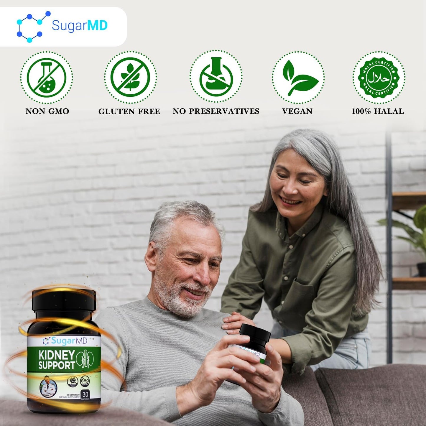 Kidney Support Formula Capsules - Natural Supplement for Healthy Kidney Function - Non-GMO & Gluten Free - 30-Day Supply