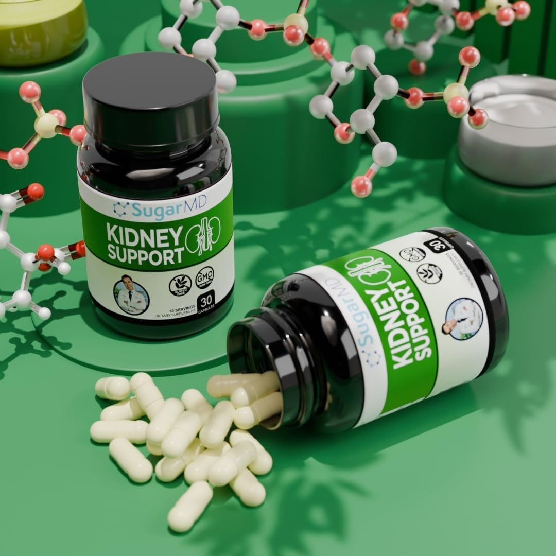 Kidney Support Formula Capsules - Natural Supplement for Healthy Kidney Function - Non-GMO & Gluten Free - 30-Day Supply