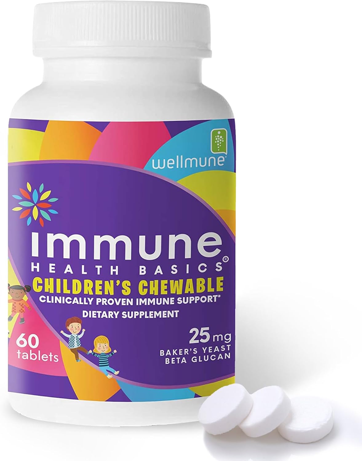Kids-Approved Immune Health Chewable Tablets with Wellmune Beta Glucan