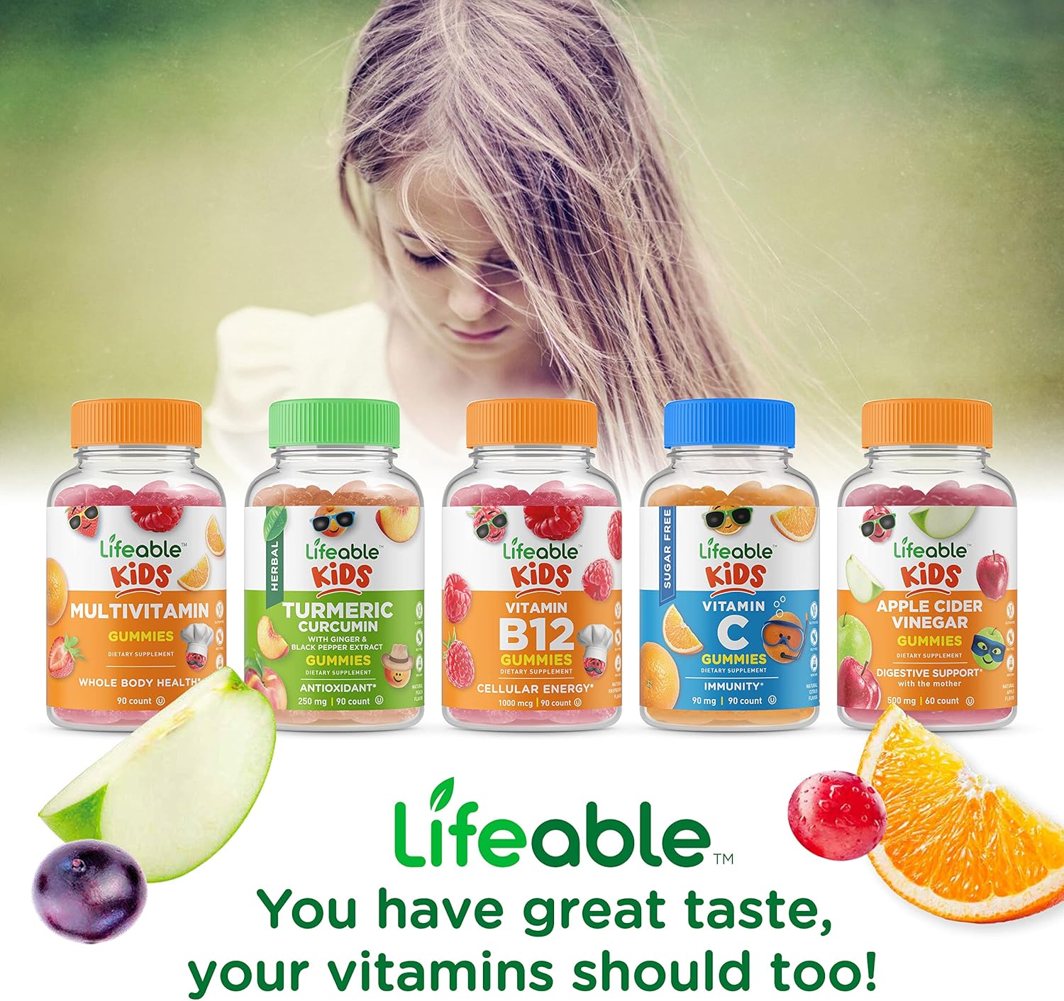 Kids Biotin and Probiotic Gummies Bundle - Delicious Vitamin Supplement, Gluten-Free, Non-GMO, Chewable Gummy with 2 Billion CFU