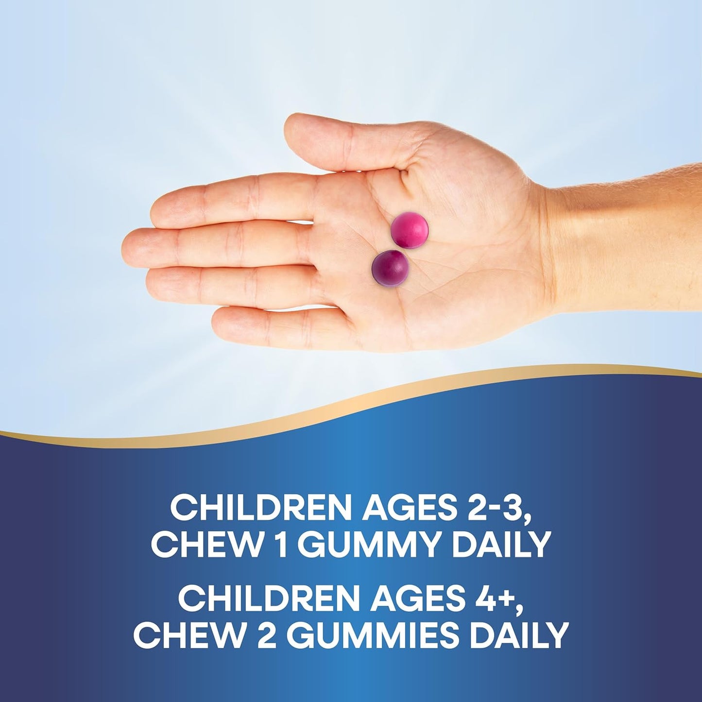 Kids Bone and Muscle Support Gummies with Calcium, Magnesium, Vitamins D3 & K1 - Wildberry Flavored - 60 Gummies - Ages 2+