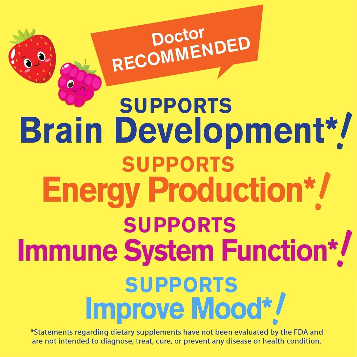 Kids Bundle: Vitamin B12, Calcium, Vitamin D3 Gummies - Gluten Free, GMO Free Chewable Supplement