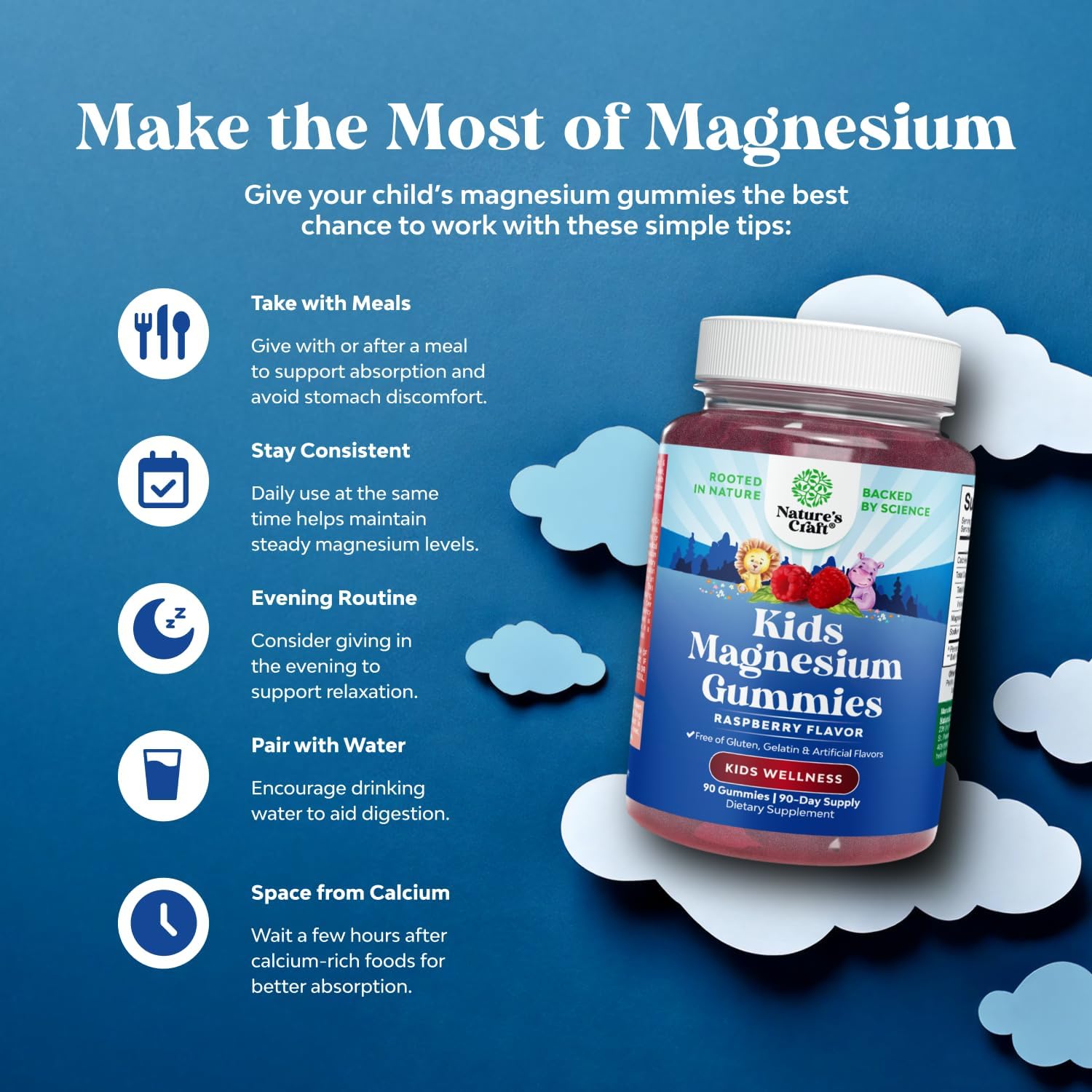Kids Calm Magnesium & Multivitamin Gummies Bundle - Nerve, Bone, Muscle Health - Immunity Support - Plant Based - 90 Magnesium Gummies & 120 Multivitamin Gummies