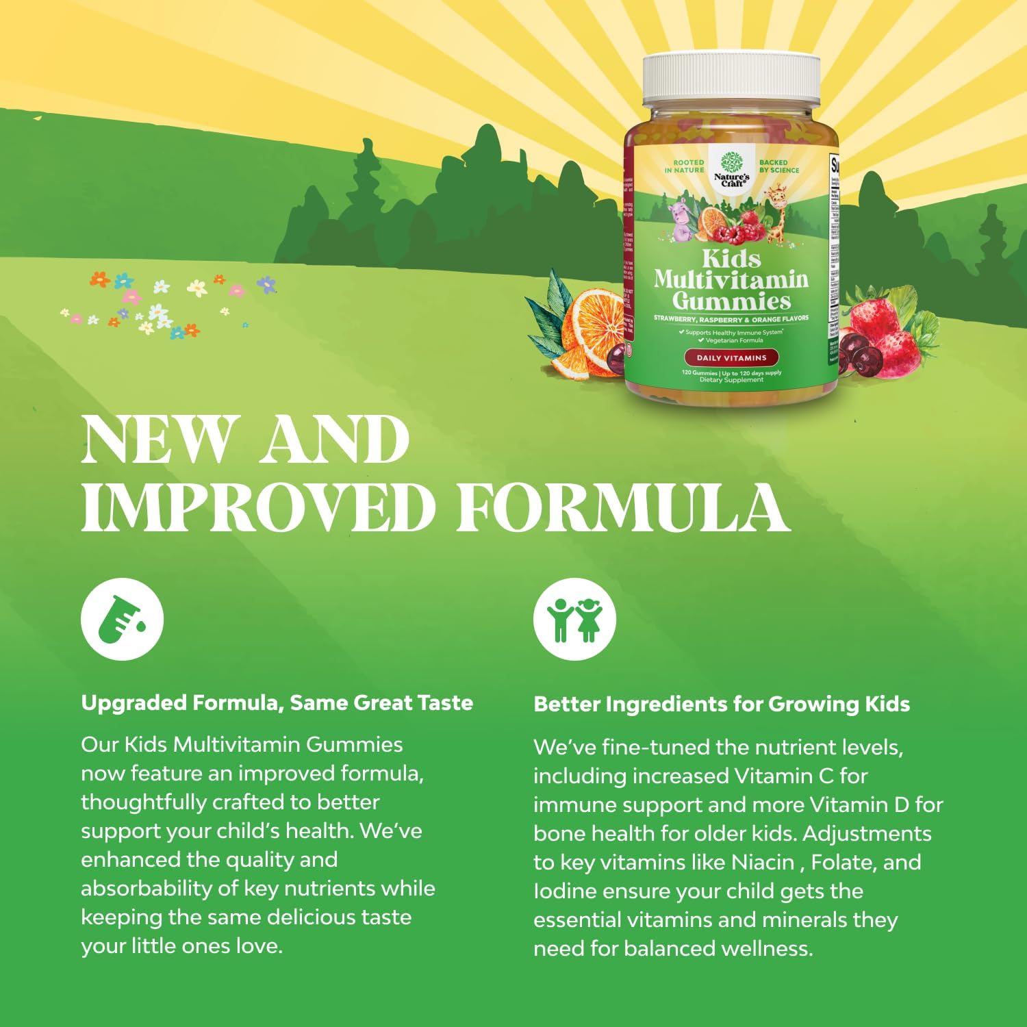 Kids Calm Magnesium & Multivitamin Gummies Bundle - Nerve, Bone, Muscle Health - Immunity Support - Plant Based - 90 Magnesium Gummies & 120 Multivitamin Gummies