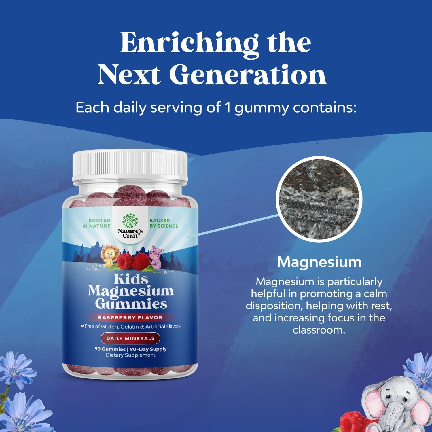 Kids Calm Magnesium & Multivitamin Gummies Bundle - Nerve, Bone, Muscle Health - Immunity Support - Plant Based - 90 Magnesium Gummies & 120 Multivitamin Gummies