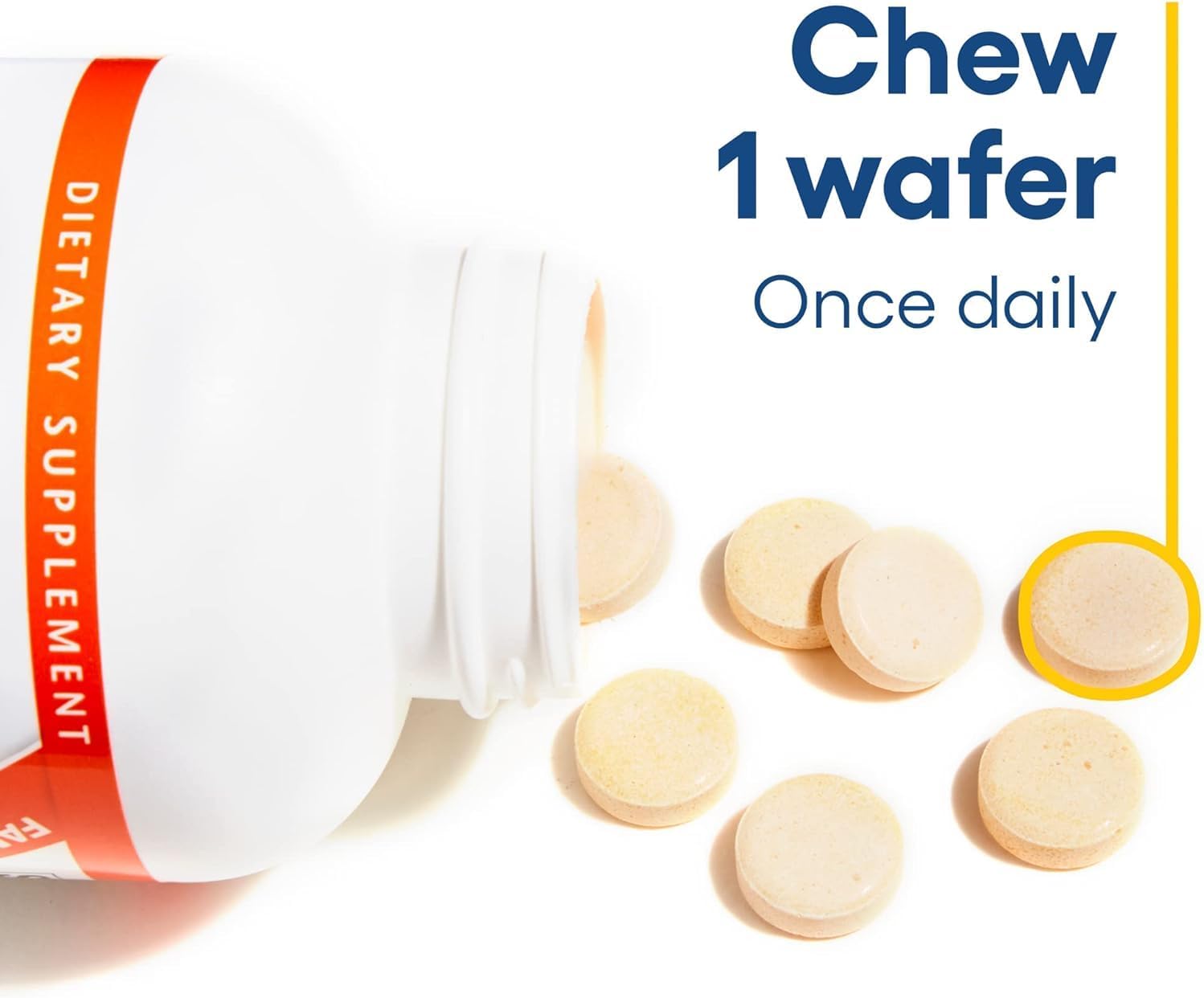 Kids Chewable Vitamin C 500mg with Tangy Orange Flavor - Supports Immune Health, Bones, Teeth, and Gums - 270 Wafers