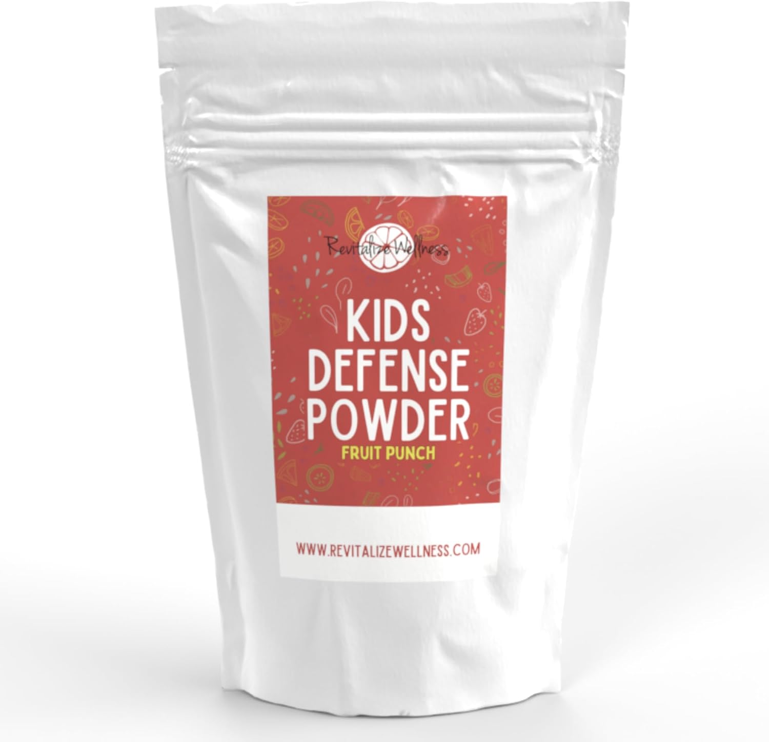 Kids Defense Immune Support Supplement | 1000mg Vitamin C & 250mg B3 | Pure & GMO-Free | Fruit Punch Flavor, 30 Servings