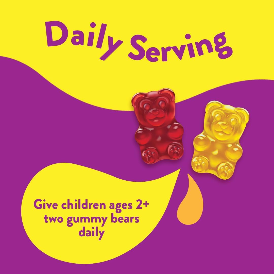 Kids Fiber Gummy Supplement for Digestive Support - Berry & Lemon Flavors - 90 Gummies