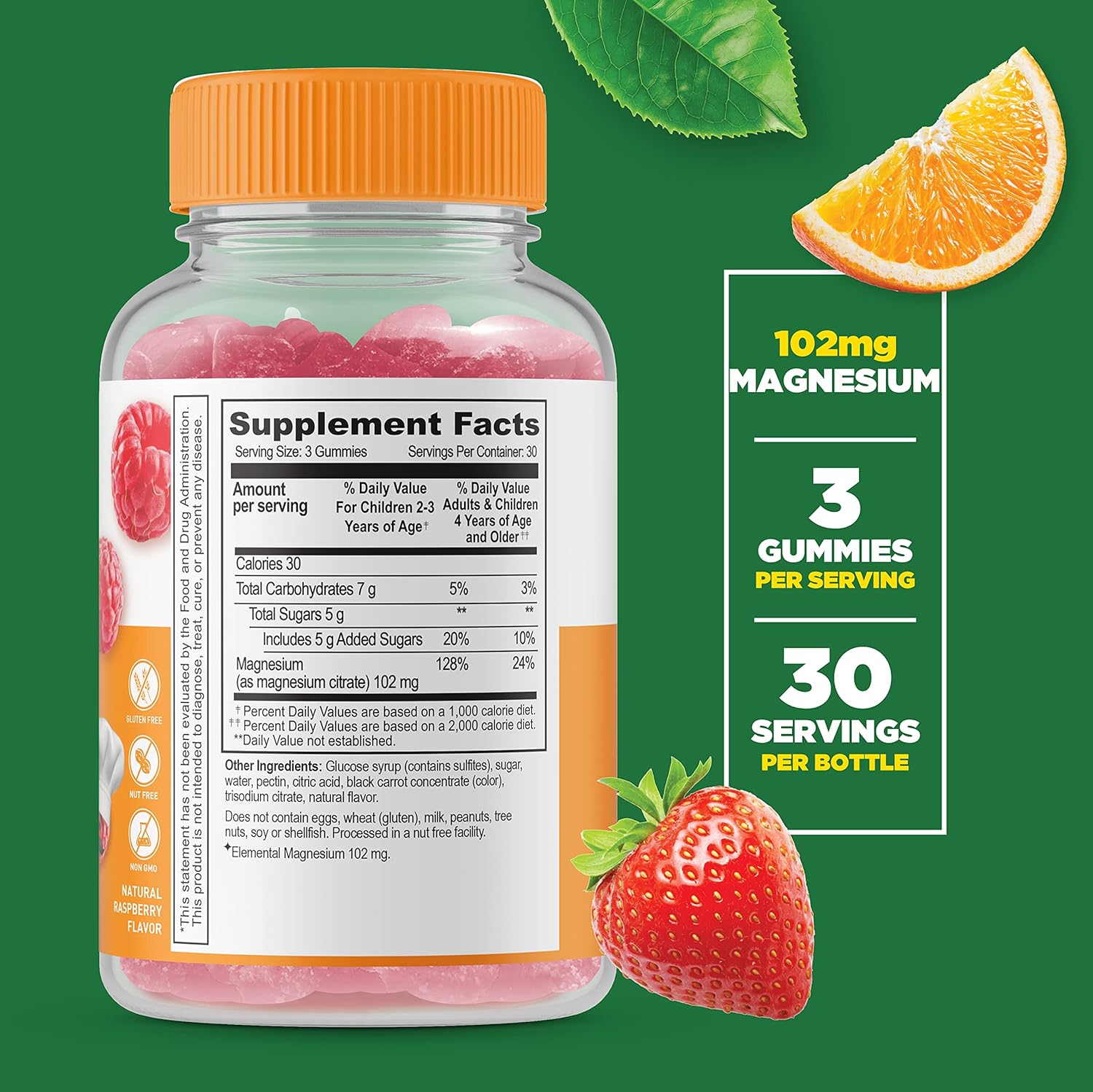Kids Magnesium, Iron, and Vitamin C Gummies Bundle - Delicious and Nutritious Vitamin Supplement for Children, Gluten and GMO-Free Chewables