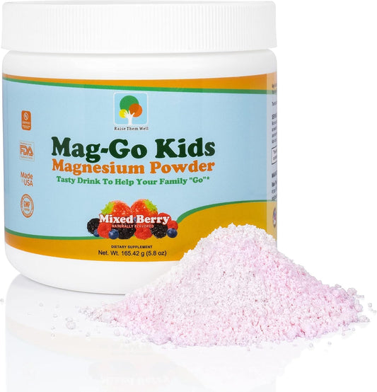 Kids Magnesium Powder with Probiotics and Vitamin C for Immune Health
