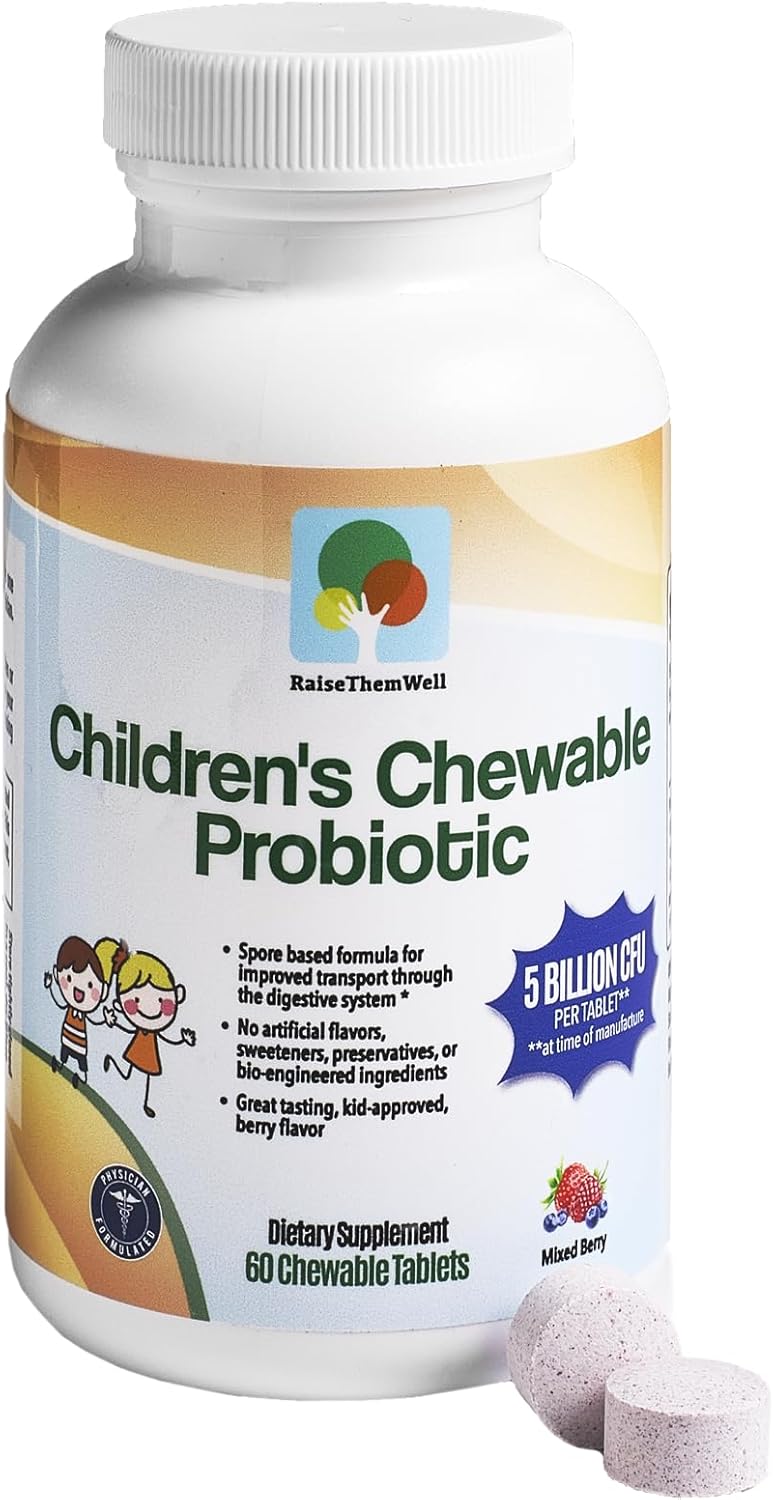 Kids Magnesium Powder with Probiotics and Vitamin C for Immune Health
