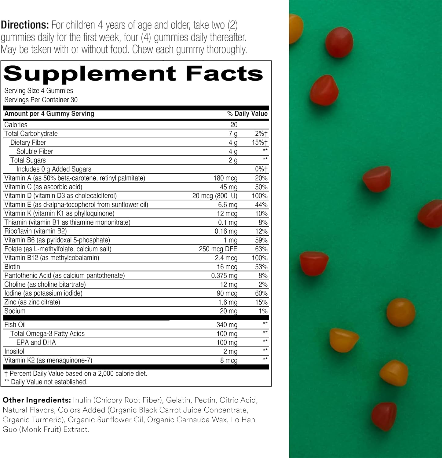 Kids Multivitamin Bundle: Fiber Gummies, Probiotic Immunity, Omega-3 Fish Oil, Vitamin D3, C, B12, B6, Digestive & Immune Support (30 Day)